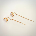 14 kt keltakultaiset threader-timanttikorvakorut 2,41 ct