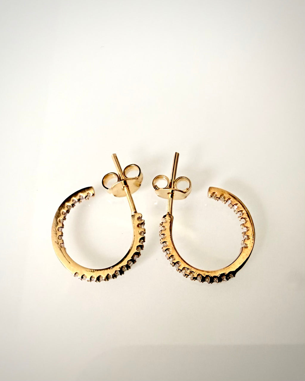 14K kultaiset timanttirengaskorvakorut 0,46 ct