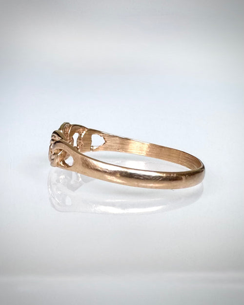 14k kaksivärinen vintage-ketjusormus