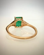 14k luonnonsmaragdisormus 1,61 ct