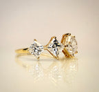 2,26 ct Princess Timanttisormus – 14K Keltakulta | HRD Antwerp Jewellery Report