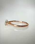 1,19 ct Fancy Vivid Green timanttisormus 14K ruusukulta