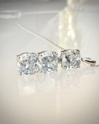 14K Valkokultainen Timanttiriipus 2,00 ct & 14K Valkokultaketju