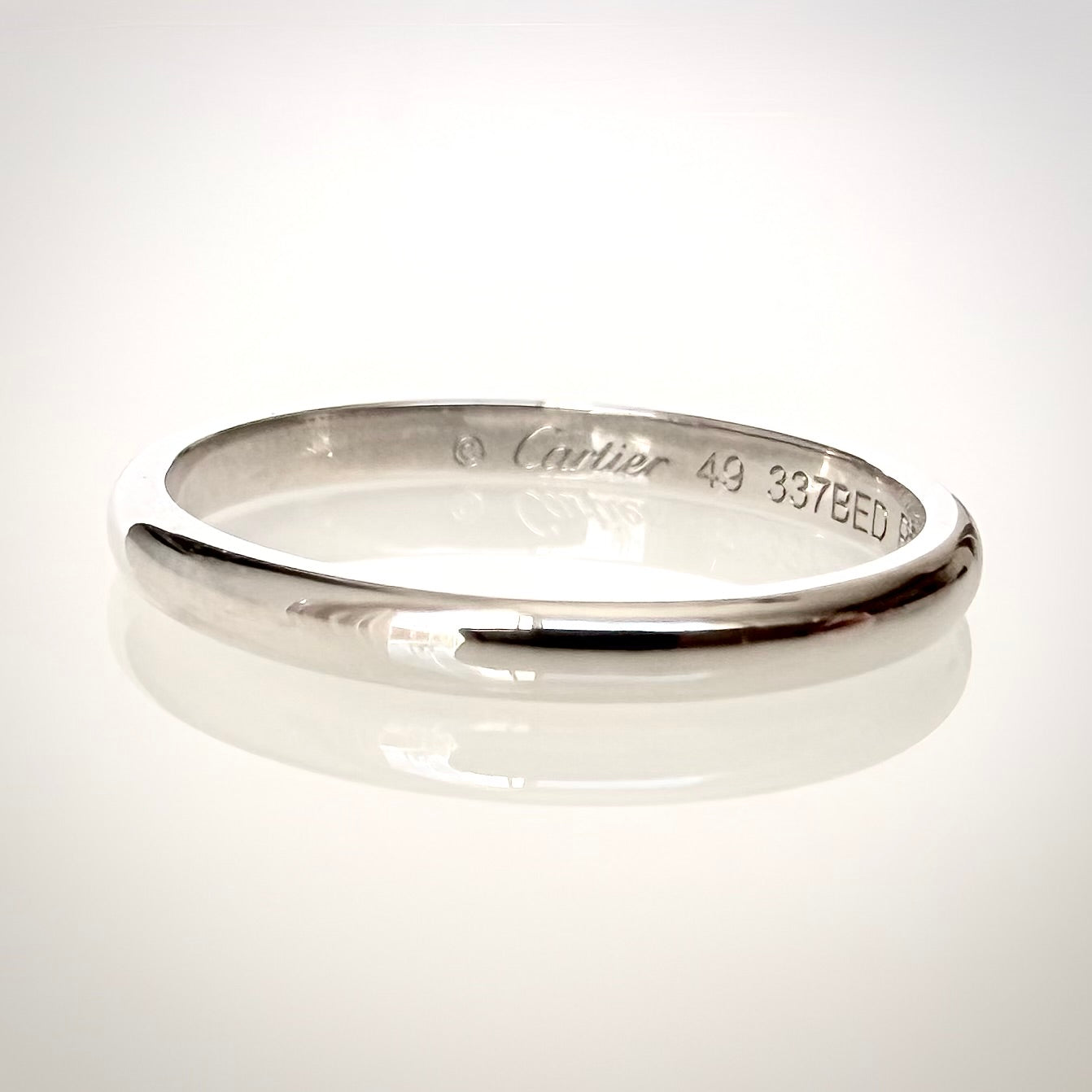 Cartier vintage platinasormus Pt950 – 1,9 mm – sertifikaatti & rasia