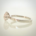 1,50 ct Light Rosé -timanttisormus 14K valkokultaa