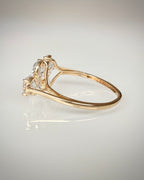 Timanttisormus 2,13 ct:n Luxury Cluster 14k keltakulta