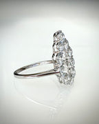 2,08 ct Open Halo -timanttisormus – 14K Valkokulta | HRD Antwerp Jewellery Report