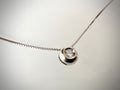 18k valkokultainen timanttikaulakoru 0,03 ct