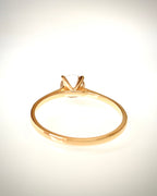 1,05 ct luonnontimanttisormus Fancy Deep Yellow Brown 14K keltakulta