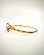 1,05 ct luonnontimanttisormus Fancy Deep Yellow Brown 14K keltakulta