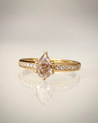 14K Keltakultainen Luonnontimanttisormus 0,62 ct