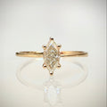 0,60 ct luonnontimanttisormus 14k keltakulta