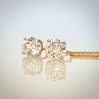 14 kt keltakultaiset threader-timanttikorvakorut 2,41 ct