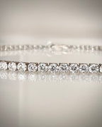 14K valkokultainen tennisrannekoru 3,27 ct