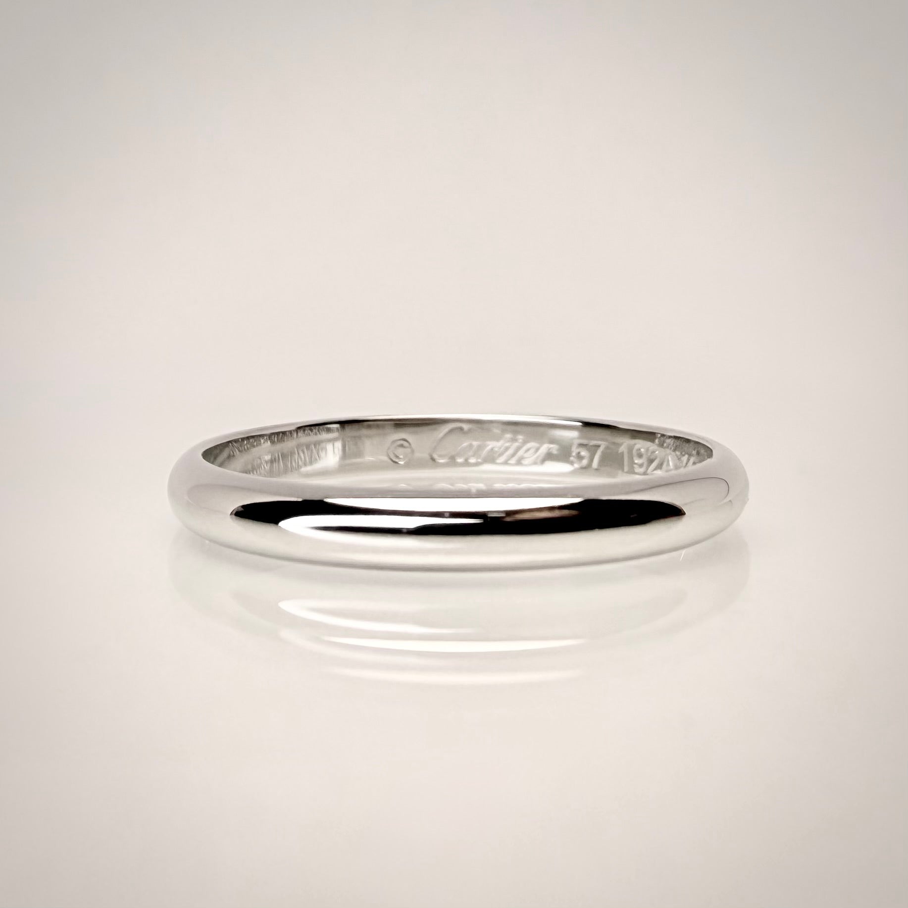 Cartier 1895 Wedding Band Platinum Pt950 2,5 mm – Koko 57 | Sertifikaatti & rasia