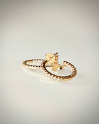 14K kultaiset timanttirengaskorvakorut 0,46 ct