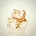 14 kt keltakultaiset smaragdihiotut timanttikorvakorut 2,13 ct – IGI