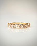 14K kultainen timanttirivisormus 1,99 ct – Light Champagne