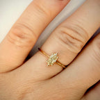 0,60 ct luonnontimanttisormus 14k keltakulta
