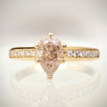 14K Keltakultainen Luonnontimanttisormus 0,62 ct