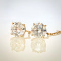 14 kt keltakultaiset threader-timanttikorvakorut 2,41 ct