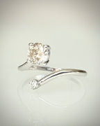 14K Valkokultainen Luonnontimanttisormus 0,76 ct