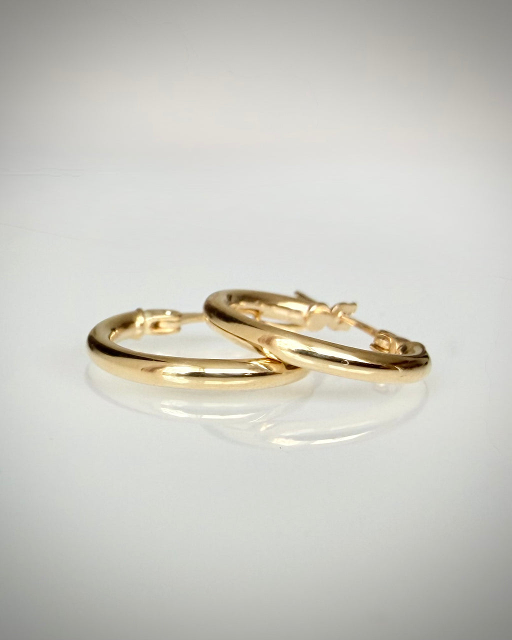 14K kultaiset rengaskorvakorut 13 mm