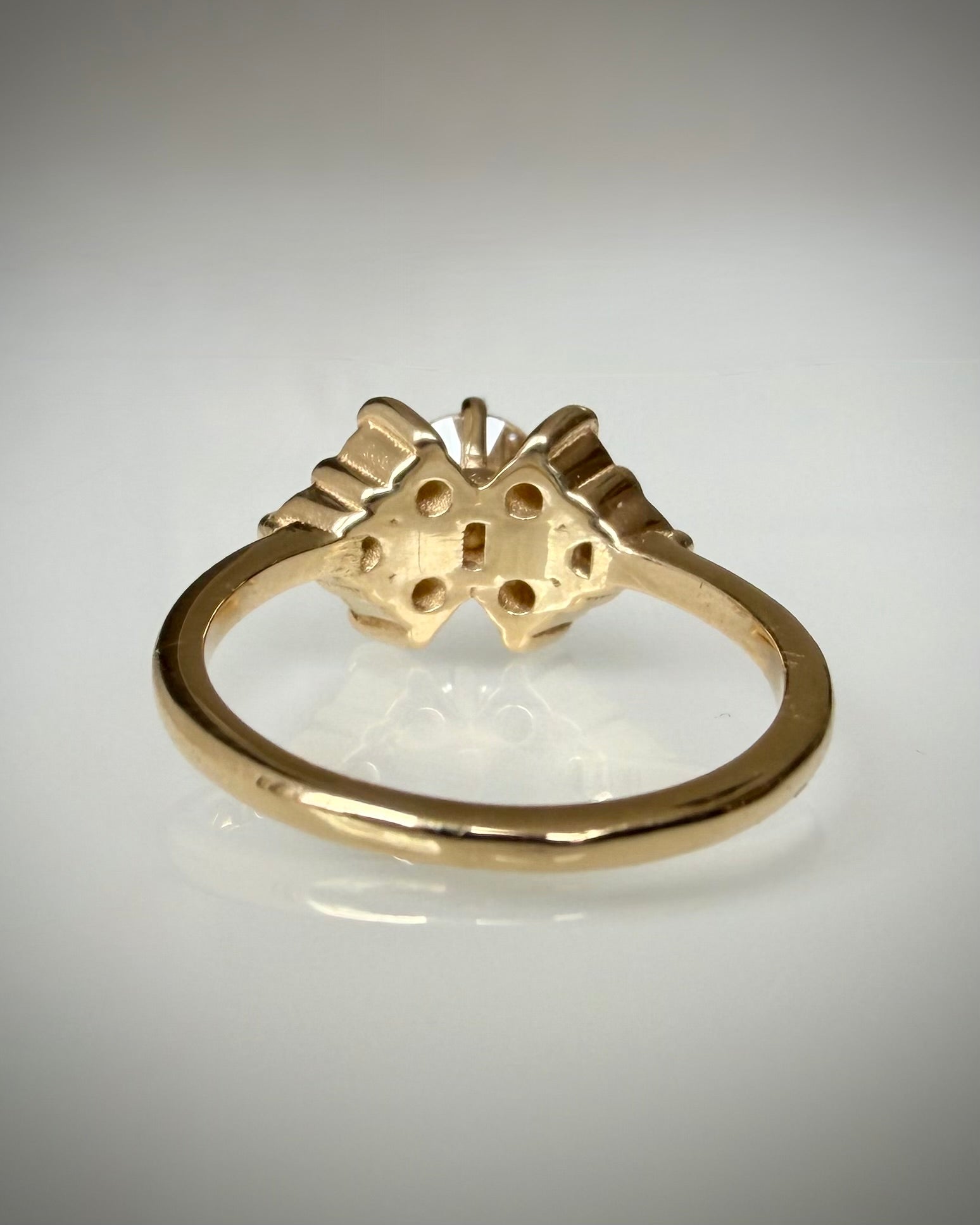 Timanttisormus 1,02 ct Light Champagne 14k keltakulta