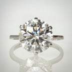 3,09 ct solitaire-timanttisormus – E VS1 Triple Excellent – 18K valkokulta