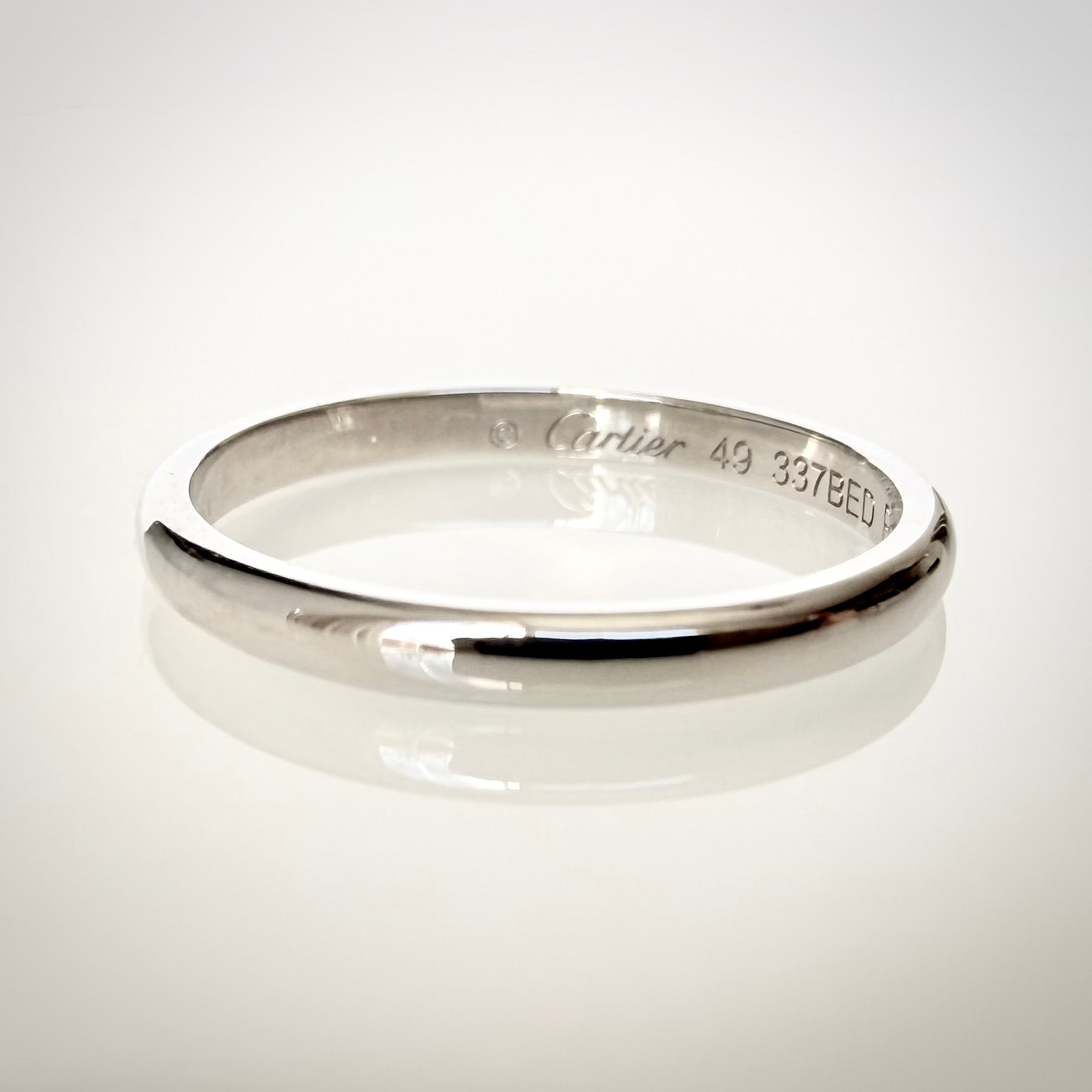 Cartier vintage platinasormus Pt950 – 1,9 mm – sertifikaatti & rasia