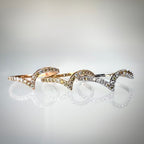 14K Chevron timanttisormus 0,38 ct – Keltakulta