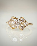 Timanttisormus 1,02 ct Light Champagne 14k keltakulta