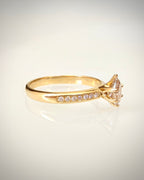 14K Keltakultainen Luonnontimanttisormus 0,62 ct