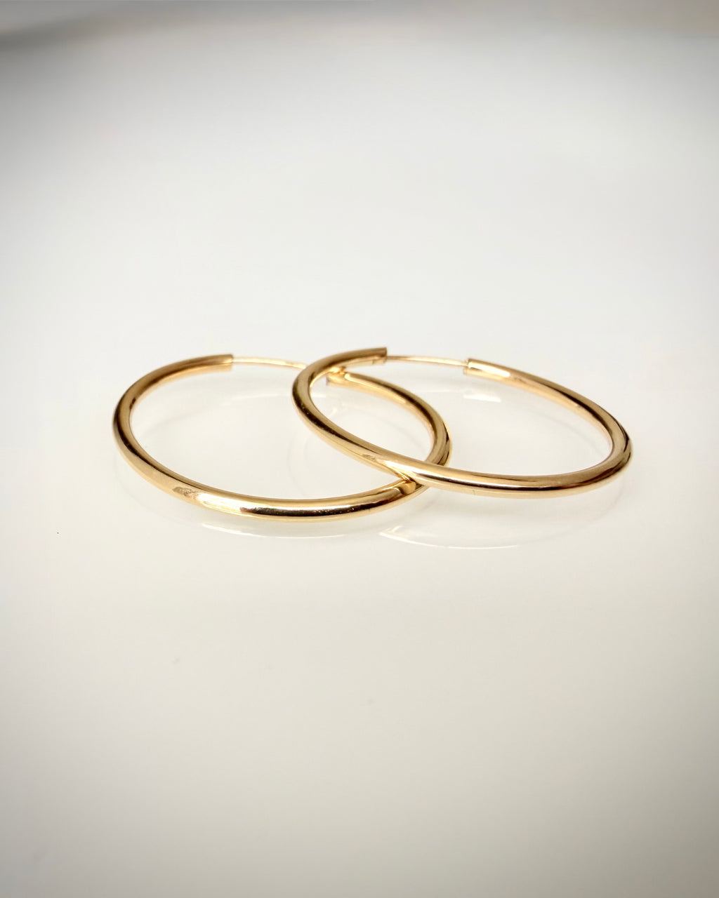 18K Italialaiset Rengaskorvakorut 25 mm