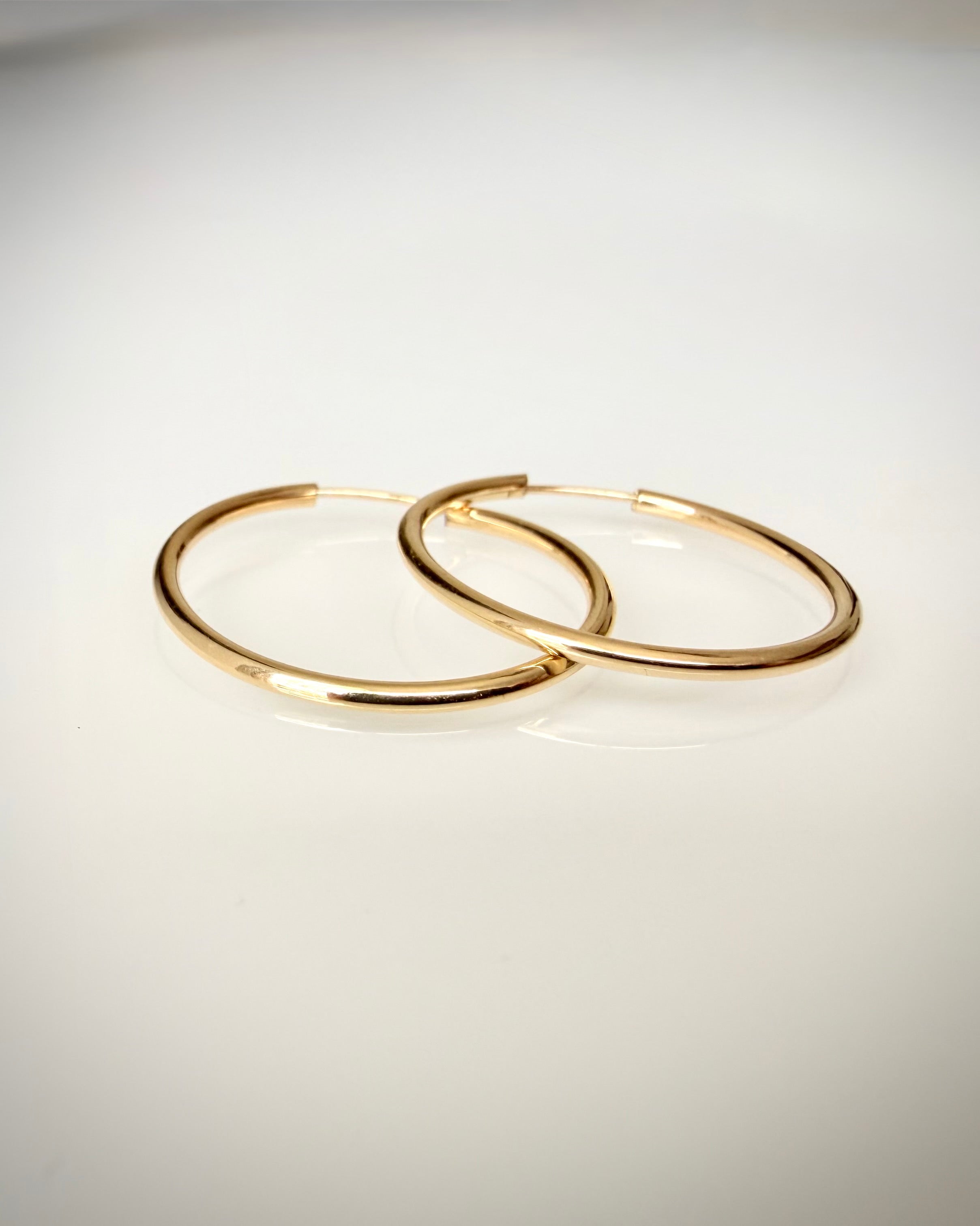 18K Italialaiset Rengaskorvakorut 25 mm