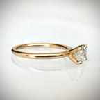 IGI-sertifioitu 0,46 ct Princess-luonnontimanttisormus – 14K Keltakulta