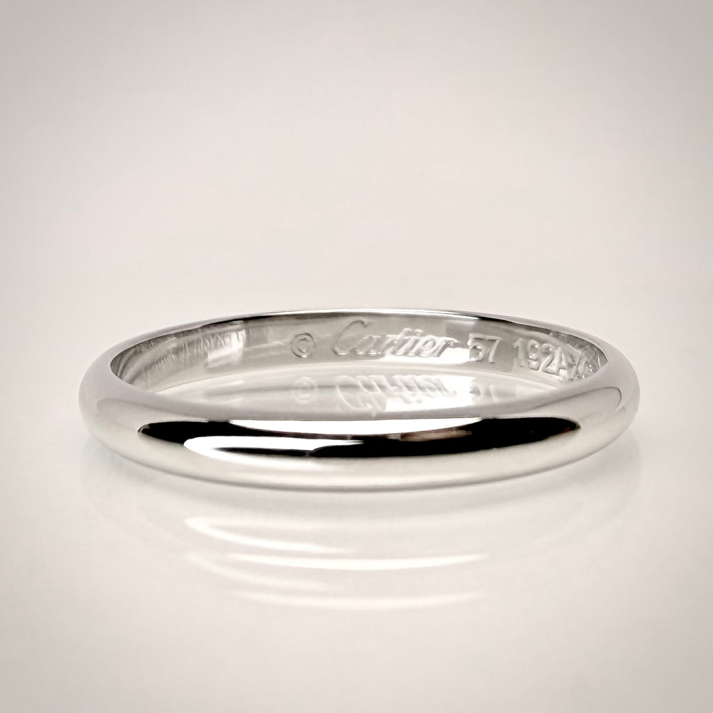 Cartier 1895 Wedding Band Platinum Pt950 2,5 mm – Koko 57 | Sertifikaatti & rasia