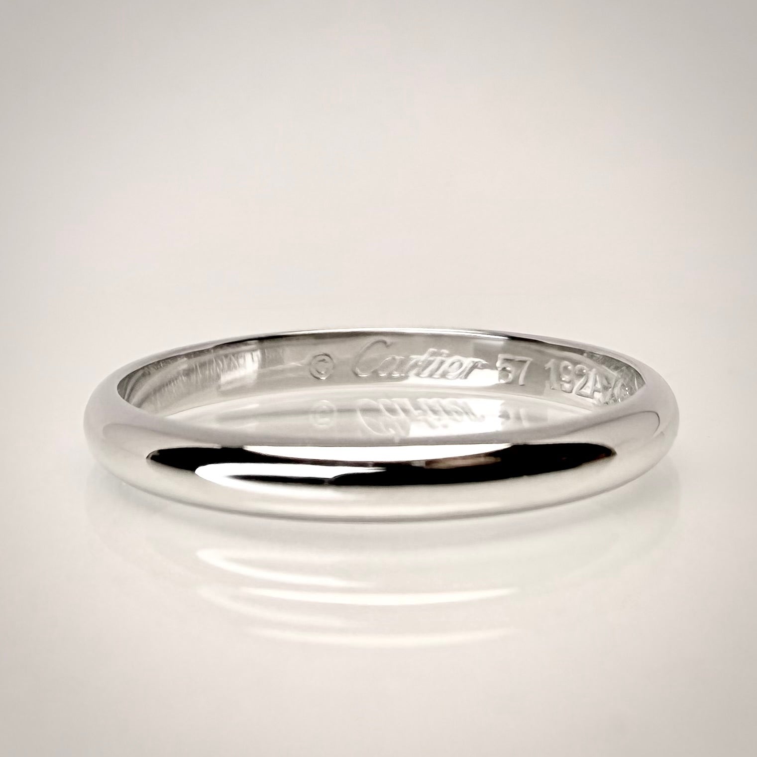 Cartier 1895 Wedding Band Platinum Pt950 2,5 mm – Koko 57 | Sertifikaatti & rasia
