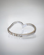 14K Chevron timanttisormus 0,38 ct | Luonnontimantit | Valkokulta