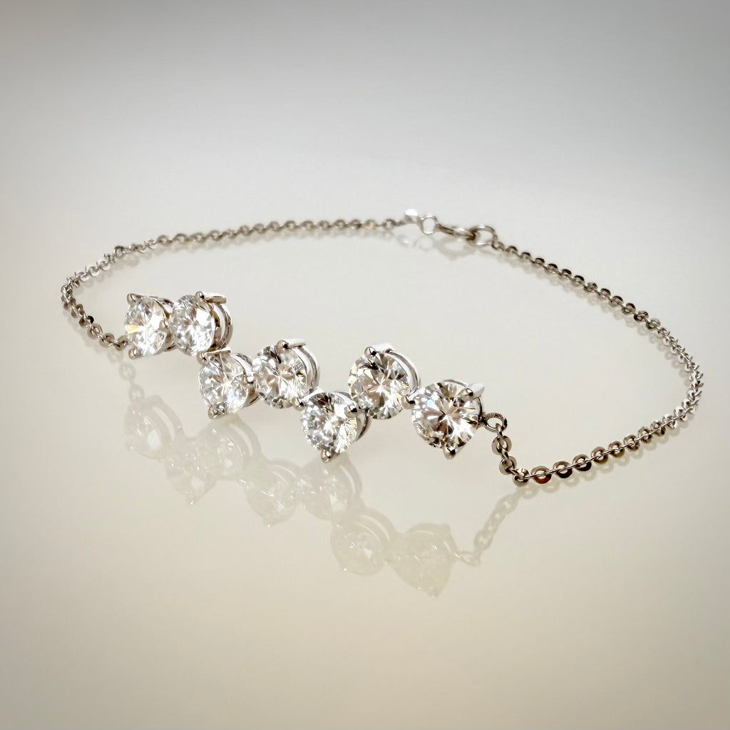 14 kt valkokultainen timanttirannekoru 2,63 ct – HRD