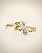14K kultaiset luonnontimanttikorvakorut 0,22 ct