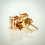 14 kt keltakultaiset smaragdihiotut timanttikorvakorut 2,13 ct – IGI