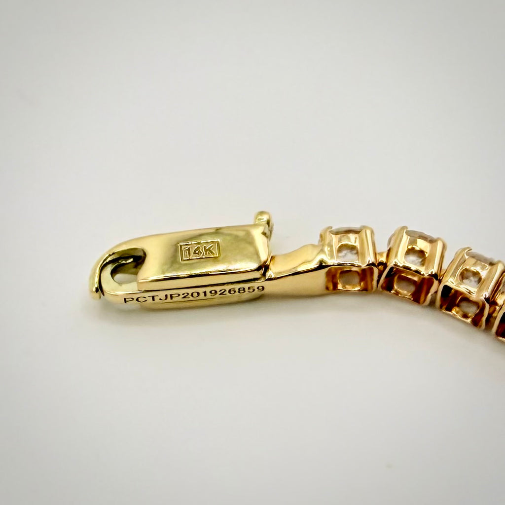 14k timantti tennisrannekoru 3,30 ct – IGI – D–E VVS