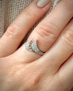 14K valkokultainen timanttisormus 0,40 ct
