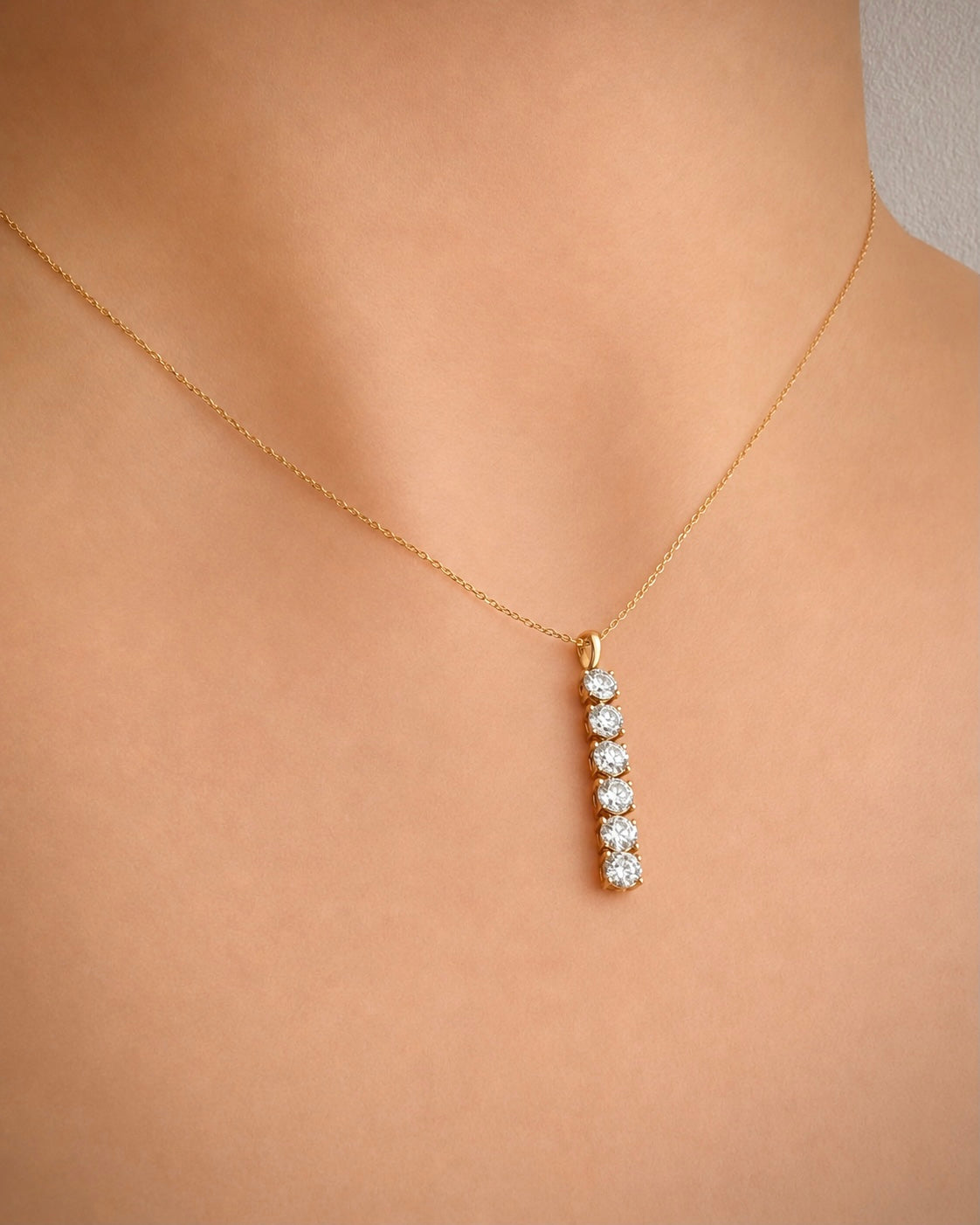 14K Timanttiriipus 1,08 ct & 18K Kultaketju