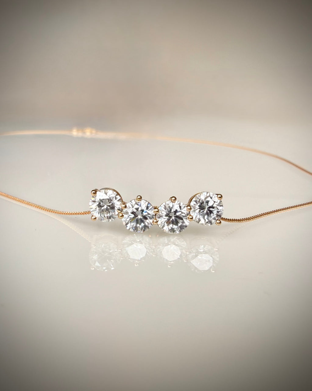 Timanttikaulakoru 2,29 ct 14k keltakulta