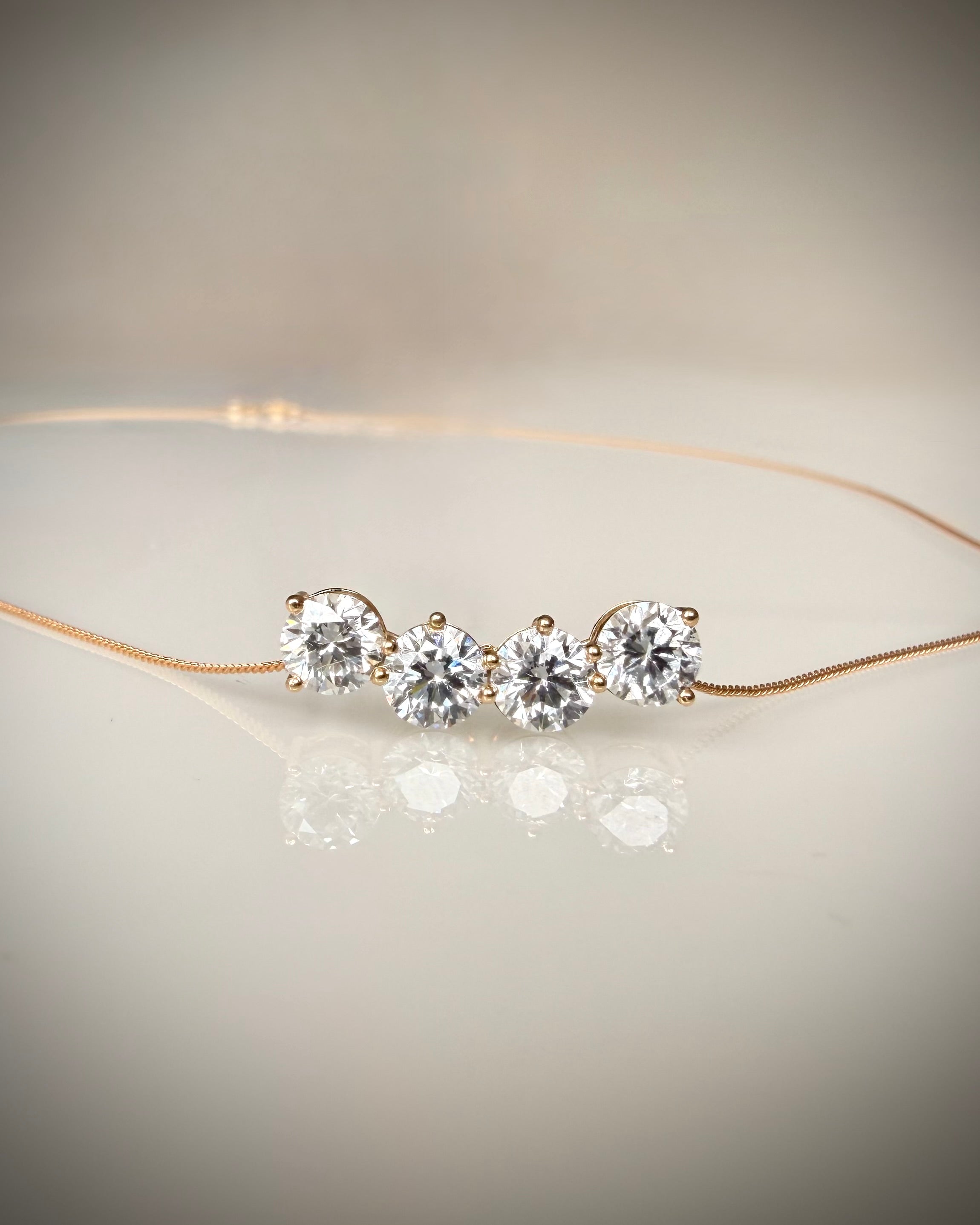Timanttikaulakoru 2,29 ct 14k keltakulta