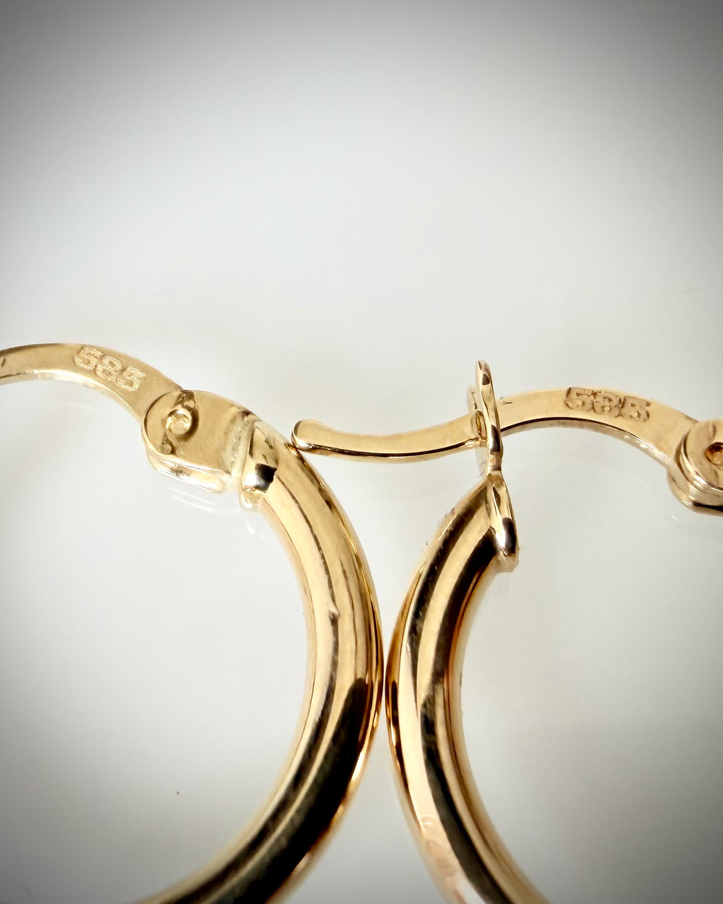 14K kultaiset rengaskorvakorut 13 mm