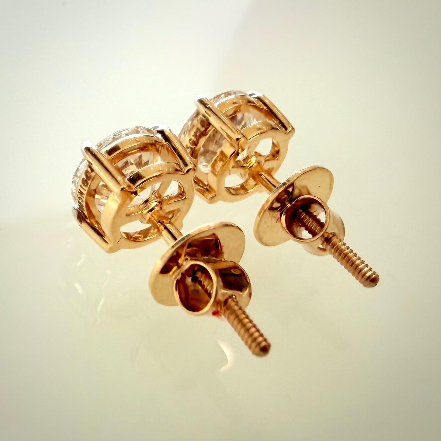 2,00 ct E/VVS2 timanttikorvakorut – 14K keltakulta – IGI