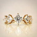 2,26 ct Princess Timanttisormus – 14K Keltakulta | HRD Antwerp Jewellery Report